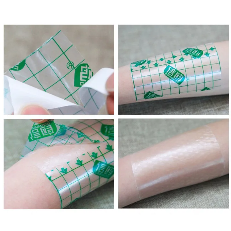 100Pcs Waterproof PU Film Anti-allergic Wound Dressing Fixation Tape Tattoo Film Aftercare Skin Healing Tattoo Repair Stickers