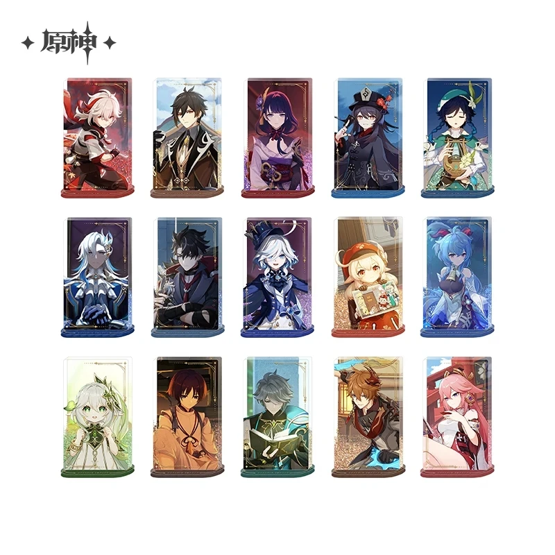 Genshin Impact Official Cosplay Character PV Series Standing Sign Cartoon and Anime Merchandise Desk Ornaments and Stands