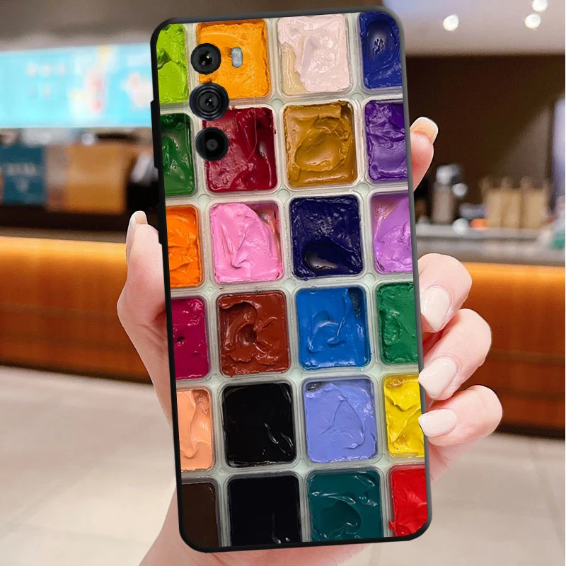 

Colors Paint Box Funda Phone Case For Motorola Edge 50 40 Pro 60 50 40 30 Ultra Neo Fusion Moto G Play G Stylus G Power G