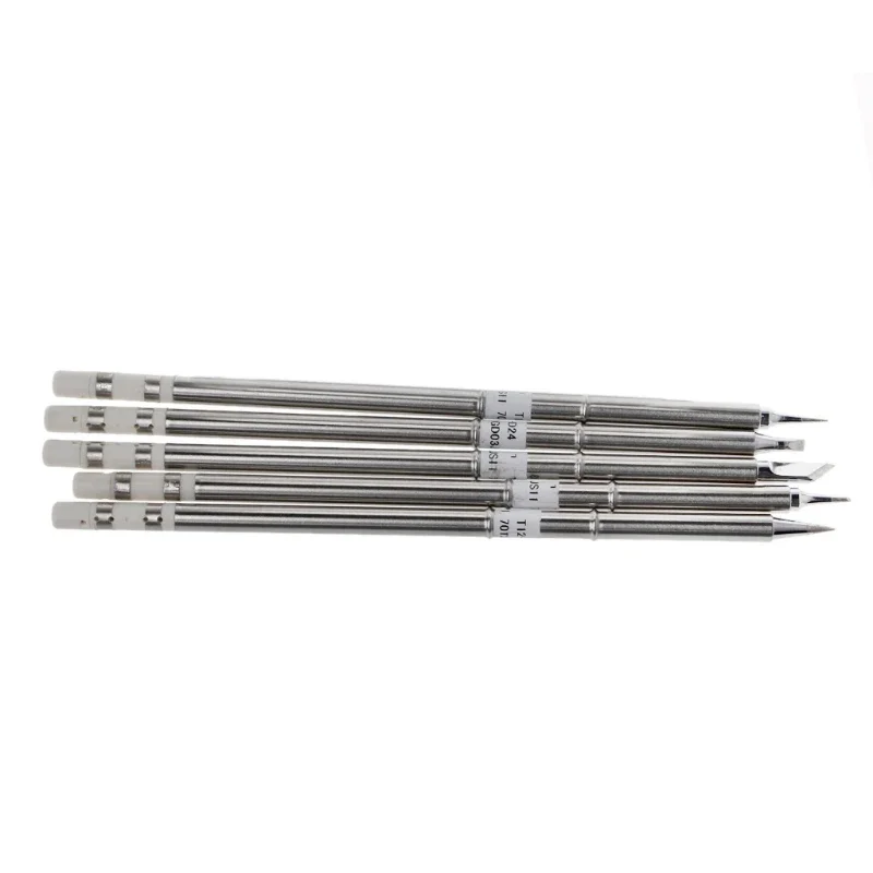 5 Pcs Series Solder Iron Tips For Hakko FX951 Soldering Station FM-2027 2028