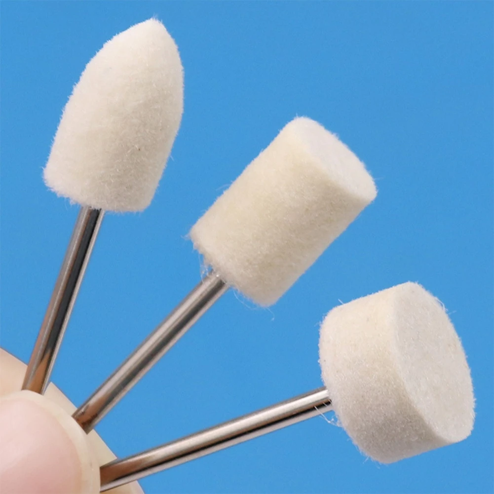 Grinding Head Polishing Wheels Garden White Silver Wool 12Pcs Set Accessories Buffing Parts Polishing Replacement