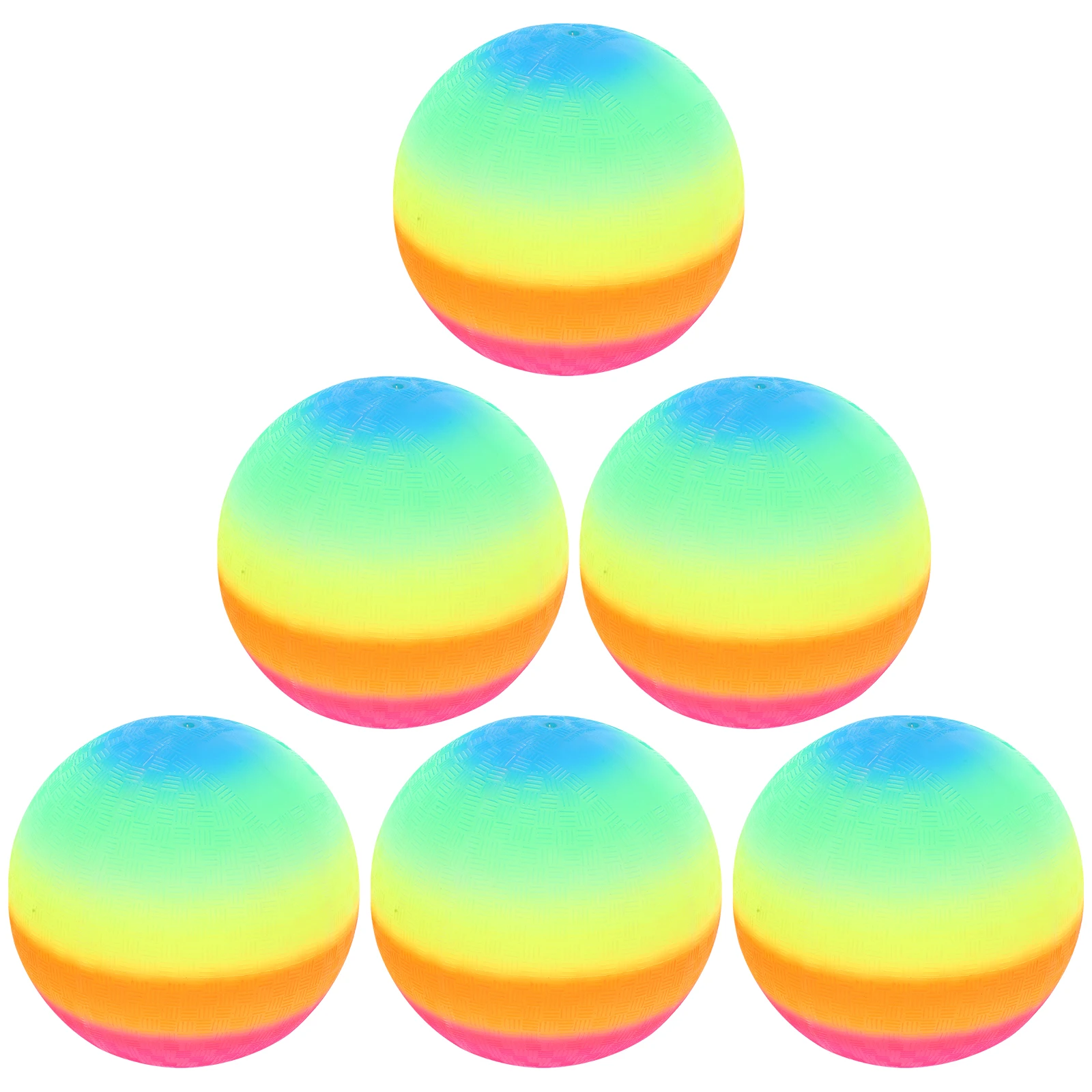 6 stuks regenboogballen milieuvriendelijk kinderspeelgoed handbal voor strandzwembad party games stevig PVC