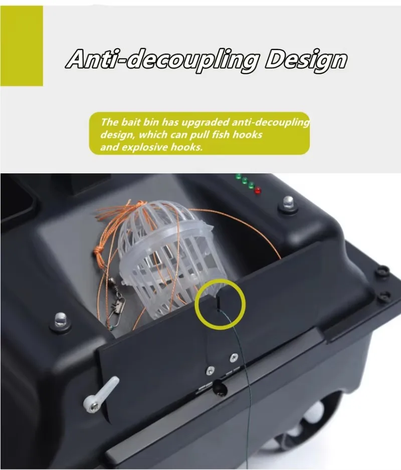 500M GPS Fixed Point Return Cruise Fishing Boat 6H Flight 3 Hoppers 2KG Load Night Light 16 GPS Point GPS Fishing Bait Boat Nest