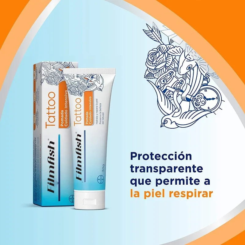 Crema Profesional para Reparación de Tatuajes, Alivia la Irritación, Cura las Heridas, Hidrata la Piel y Mantiene el Color del Tatuaje Brillante
