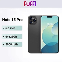 FUFFI-Note 15 Pro,Smartphone Android,6.5 inch,6+128GB ROM,5000mAh,Mobile phones,8+21MP,Dual SIM,Octa Core,Cellphones
