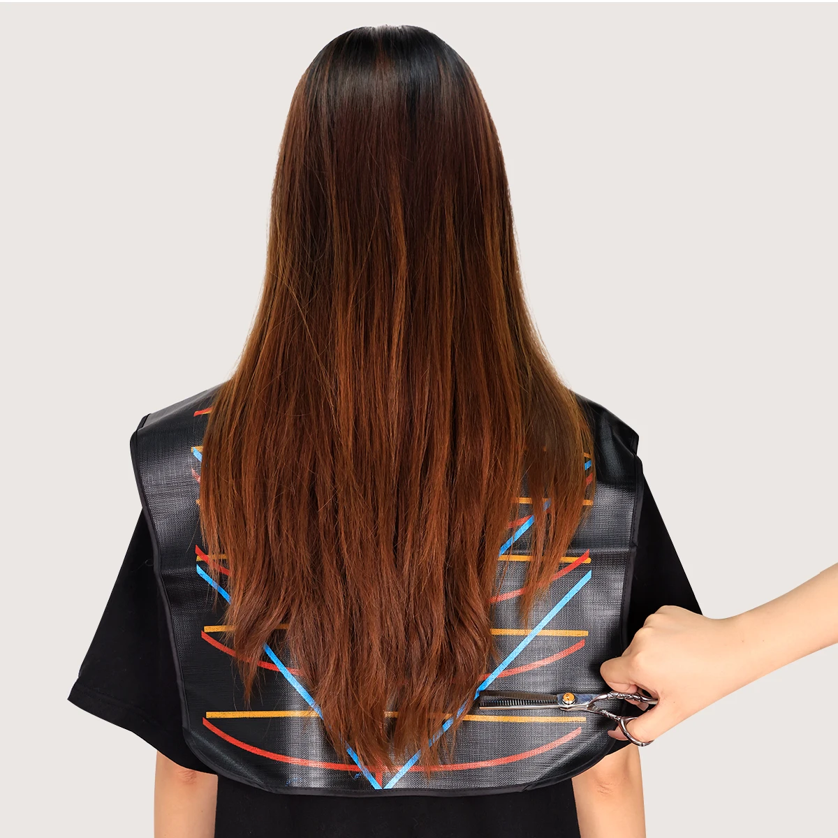 Printed Waterproof Hair Coloring Isolation Shawl, Reusable Anti-Dye Stain Shoulder Cape For Barber Salon Perming