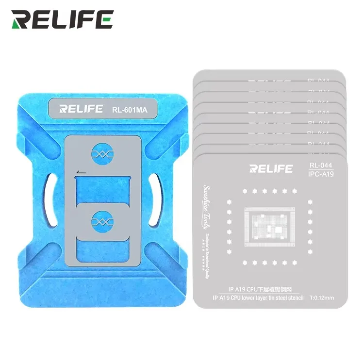 

RELIFE RL-601MA Universal CPU Reballing Stencil Platform for iPhone Series and Android Series IC Chip Planting Tin Template Fix