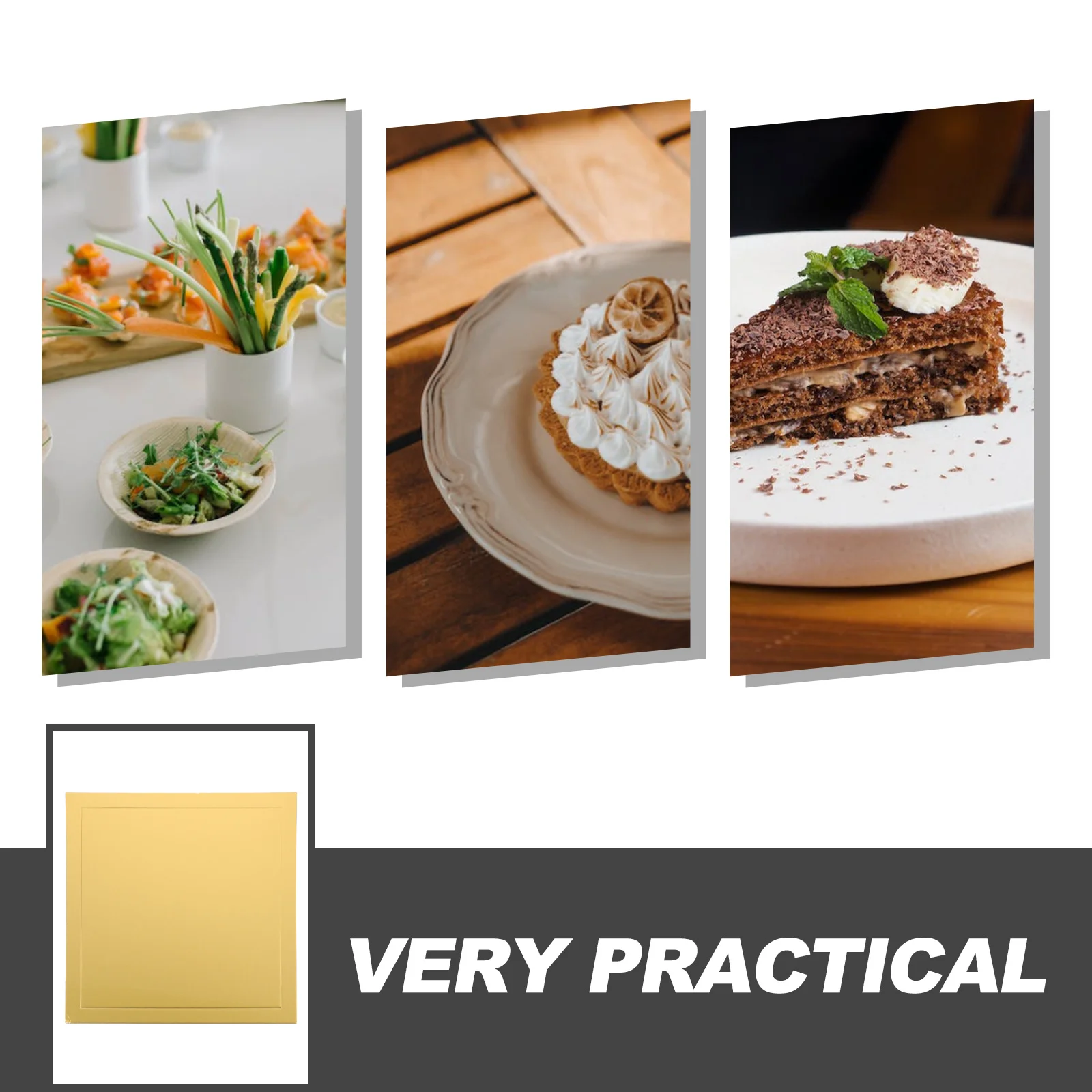 

5 шт. доски, 14-дюймовая квадратная утолщенная основа для выпечки, дисплей «сделай сам», многоразовый поднос для сервировки торта, декоративная доска для торта