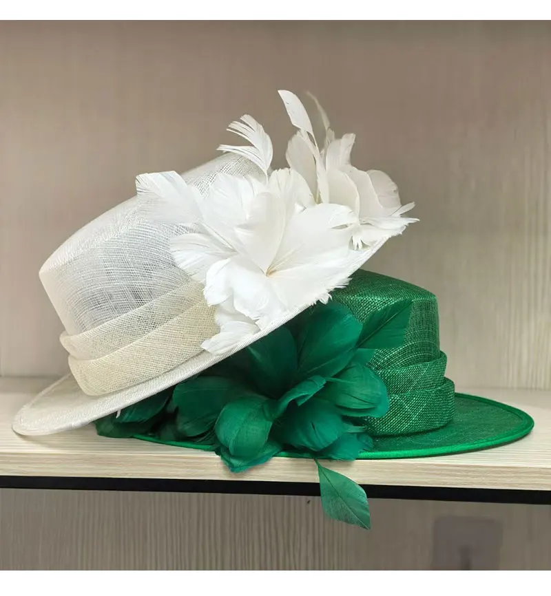 Frühling Sommer Mode Leinen Material Fischer Eimer Hut Für Frauen Bogen Dekoration Flache Top Fedora Hut Elegante Qualität Sonnenhut – Detail 8