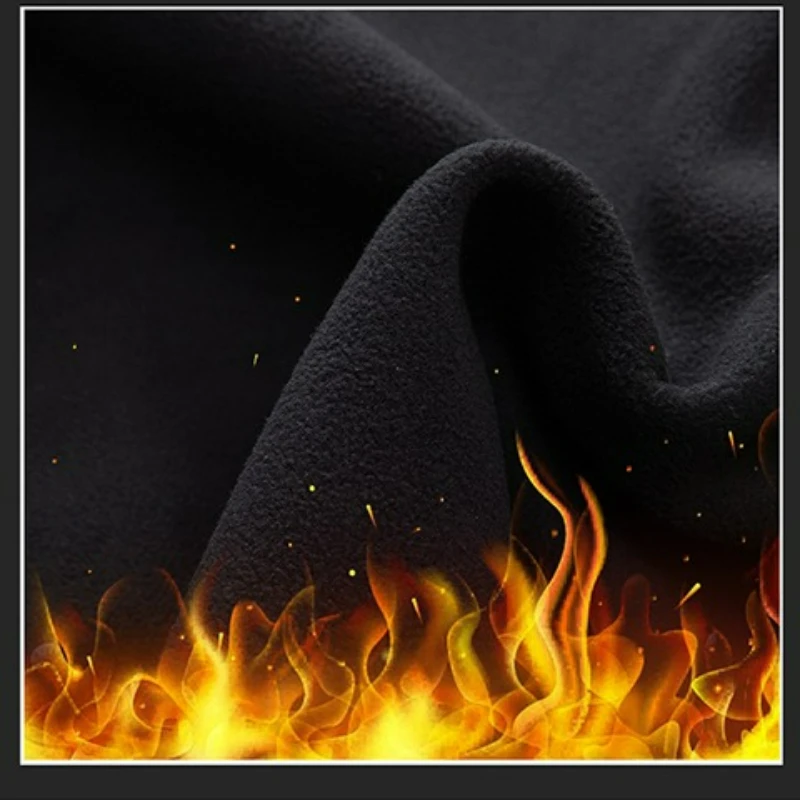 Large Size Mens Fleece Jacket Outdoors Work Windproof Stand Collar Casual Jackets Winter Plush Thickened Warm Fleece Overcoat