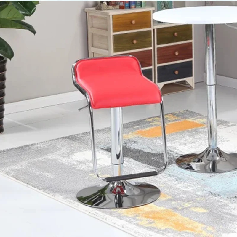Lifting Swivel Bar Counter Chair Rotating 56-76cm Height Adjustable Bar Chair PU Leather Soft Cushion High Footstool Barstool