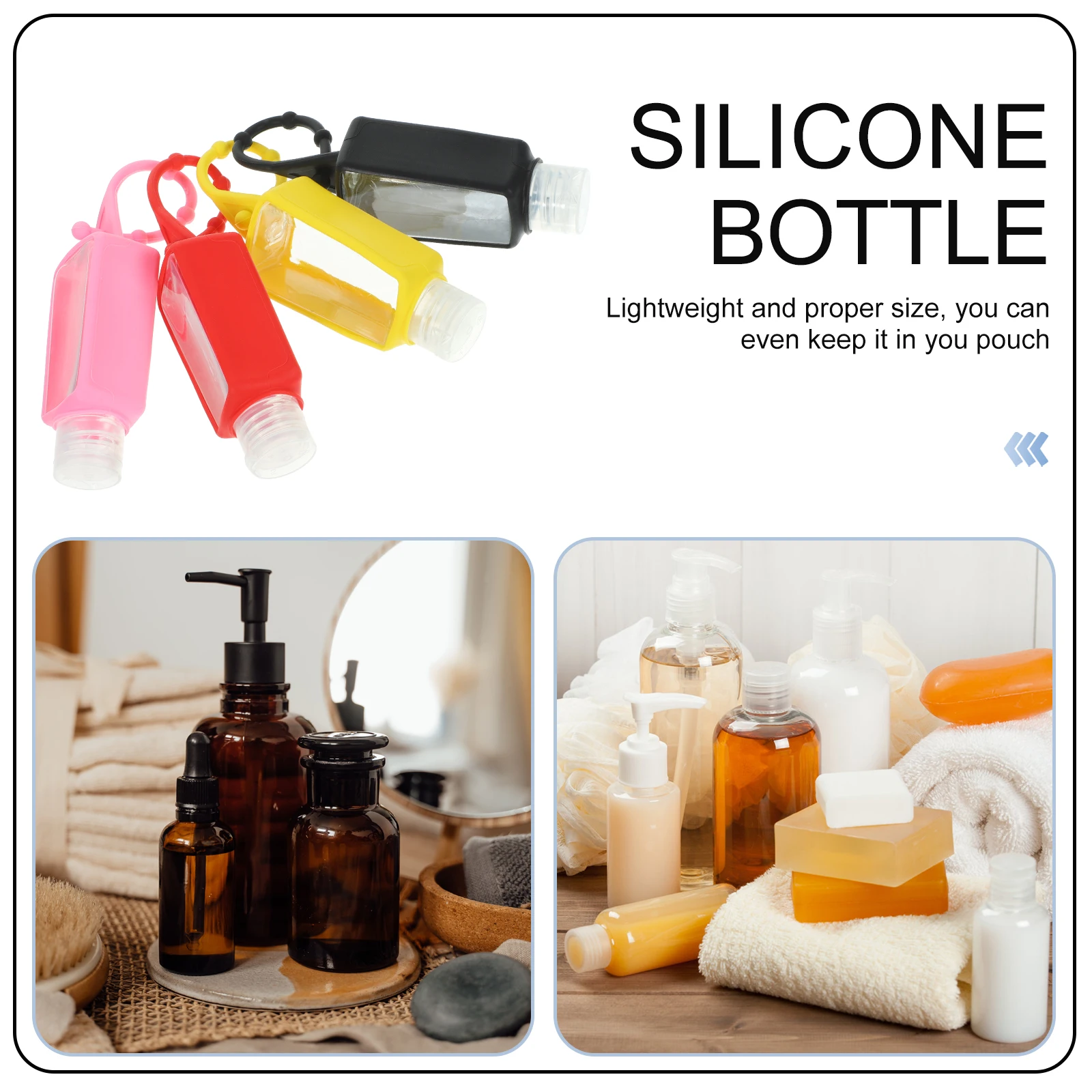 

4pcs 30Ml Silicone Sleeve Bottles Leak-Proof Portable Lightweight Liquid Containers Durable Storage For Travel Hand Cream