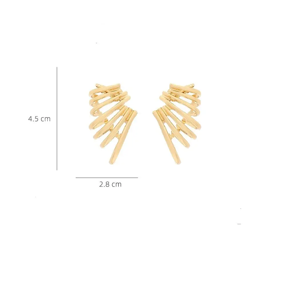 أقراط متعددة الطبقات غير منتظمة للنساء ، دائرية عتيقة ، مجوهرات حفلات ، مسمار أذن كامل ، زوج واحد