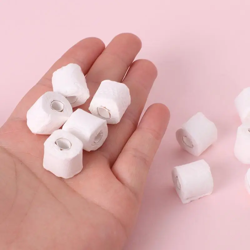 

1/12 Dollhouse Simulation Mini Toilet Paper Kit Model Dollhouse Bathroom Scene Decoration Dolls House Pretend Play Toys