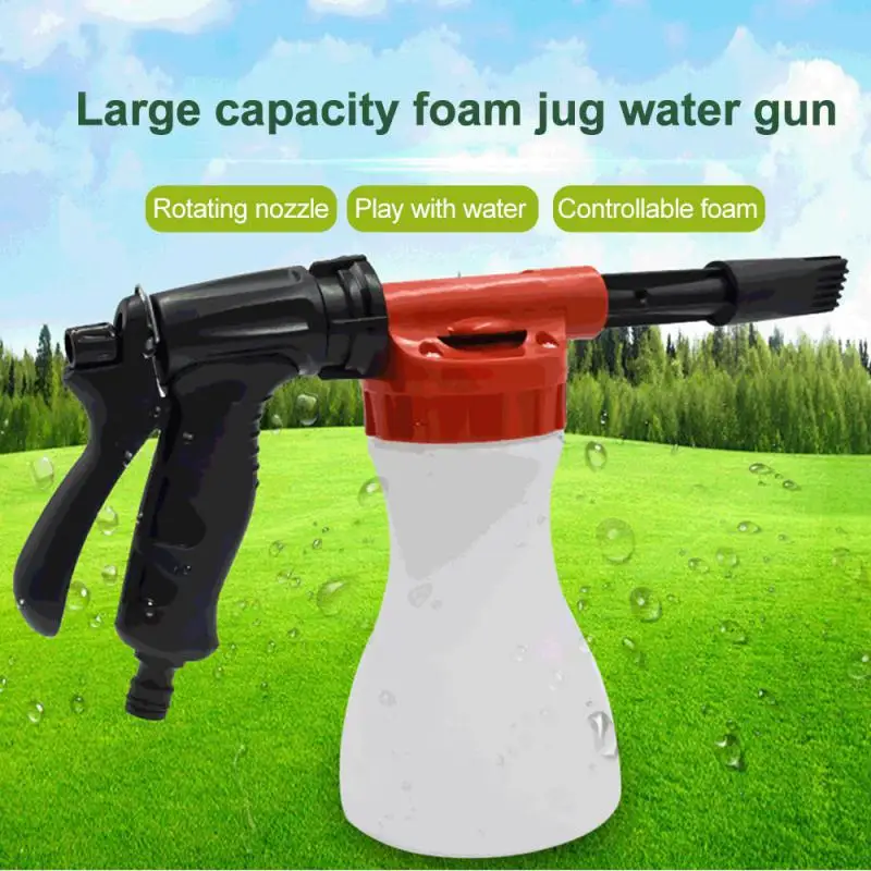 Water Gun 800ml Car Washing Snow Foam Gun Bottle Sprayer Soap Shampoo Sprayer for Garden Hose Window Soap Cleaning Washing