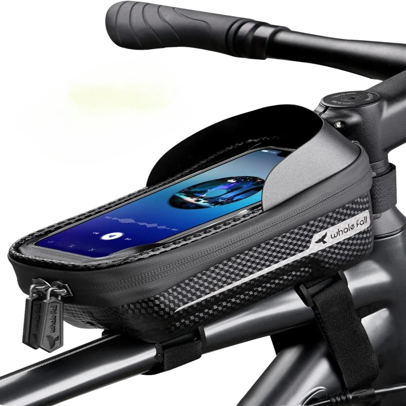 

Держатель для телефона на велосипеде, сумка для трубки на крыше горного велосипеда, сумка для хранения езды с дождевиком, подходит для телефонов до 7 дюймов