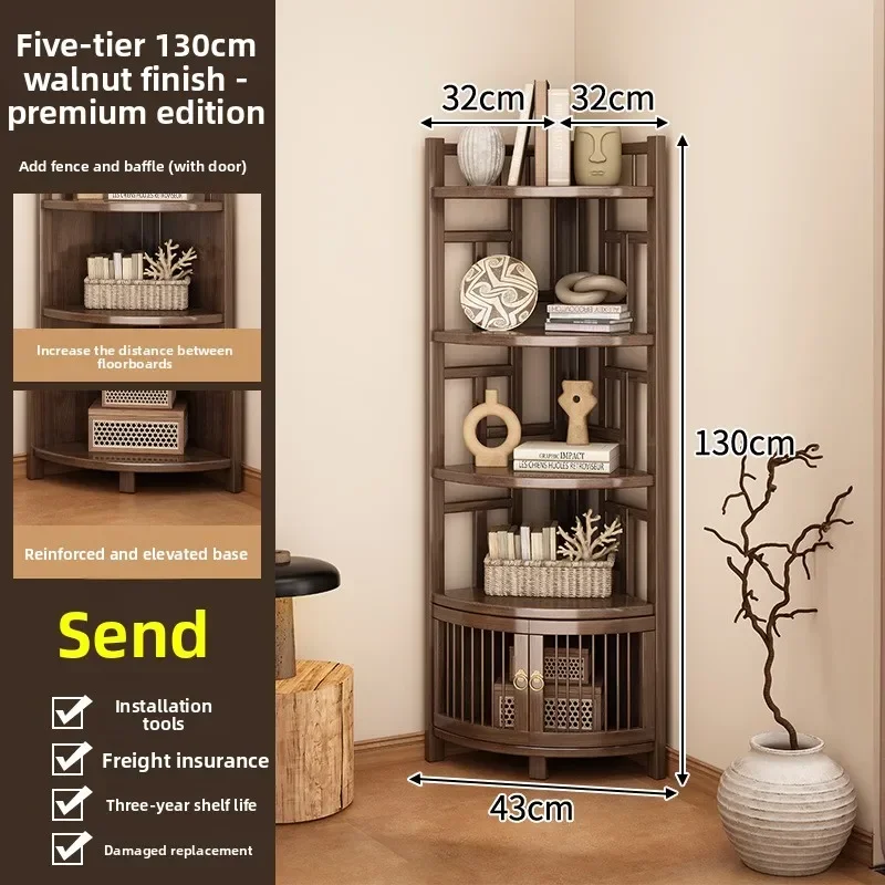 Firm Household Goods Corner Rack Multi-layer Triangular Storage Shelf Living Room Floor-to-wall Cabinet Kitchen Corner Tripod