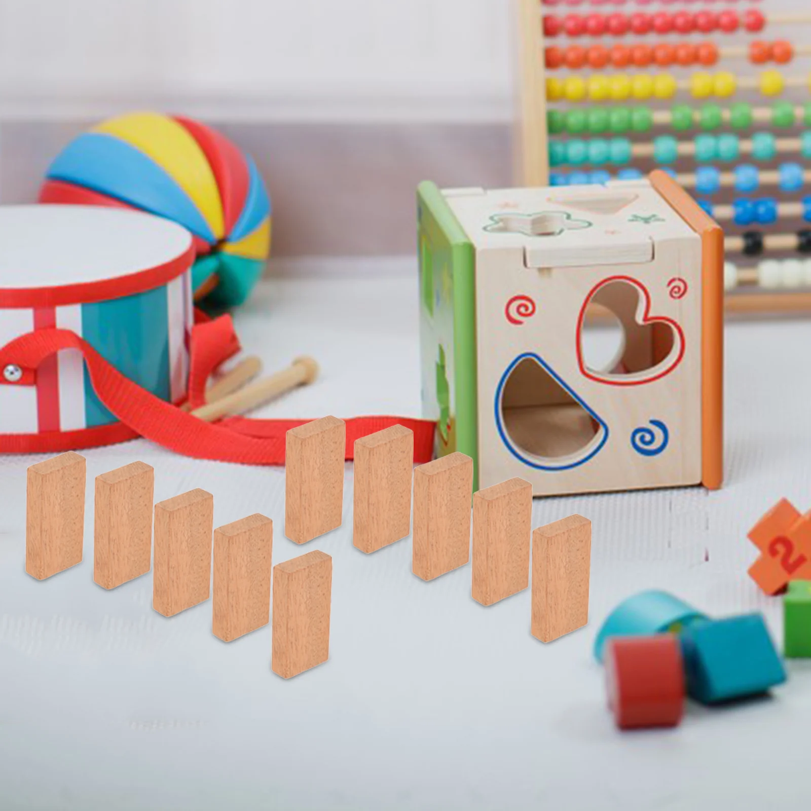 50 stuks houten dominostenen natuurlijke familiebijeenkomsten partyspel lichtgewicht reizen mini bordspellen