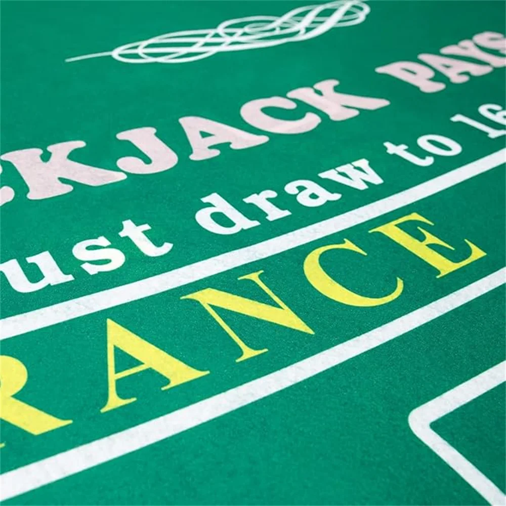 180x90cm Double-sided Poker Layout Mat Blackjack Texas Holdem Available Table Mat Craps And Roulette Table Felt Green Fabric Mat