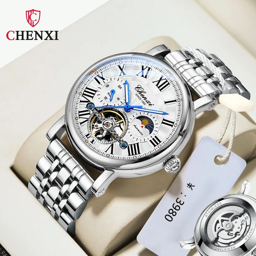 

CHENXI Tourbillon Men Watch 8873 Business High Grade Luminous Waterproof Automatic Mechanical Watches for Men Relogios Masculino