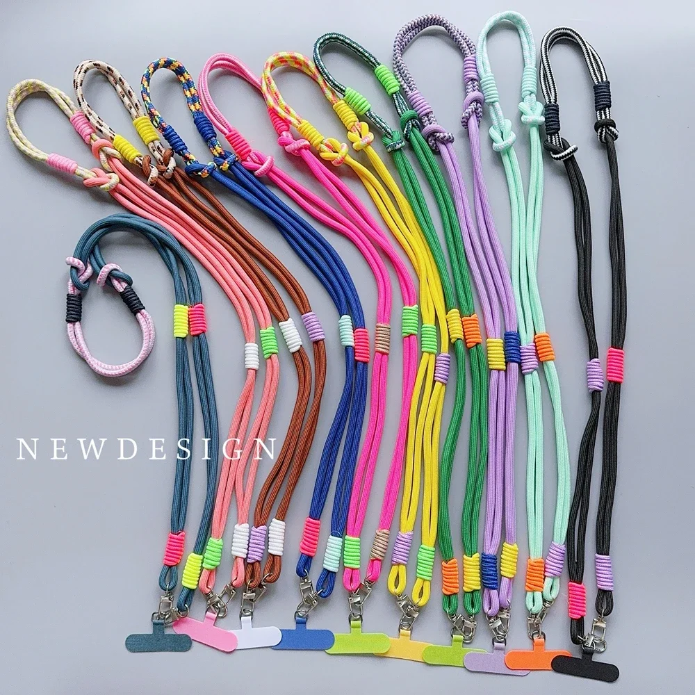 Mobile Phone Lanyard Adjustable Outdoor Universal Case Long Crossbody Shoulder Card Neck Cord Clip Hang Anti-lost Wrist Strap