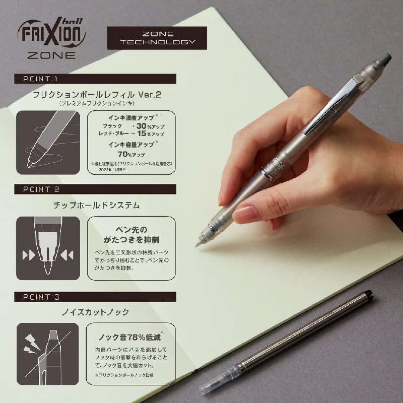 Imagem -05 - Apagável Gel Pen Japonês Frixion Ball Knock Zone Atualizado Tinta Grossa Papelaria 0.5 mm 1pc