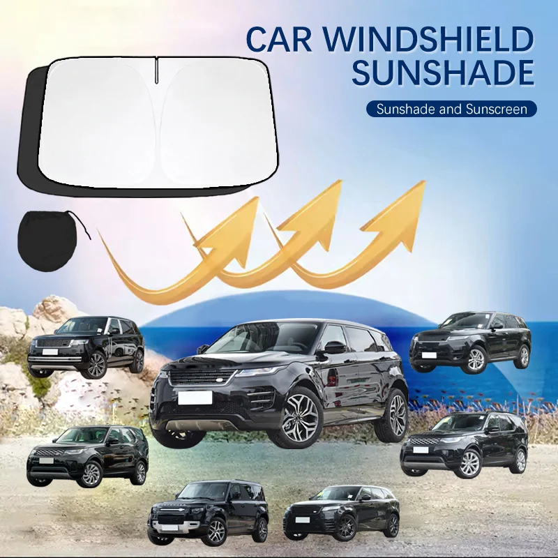 

Car Visor Sunscreen Window Sun Shade Blocks Parasol Coche UV Rays Driver Protection For Land Rover Defender Star Vein Discovery