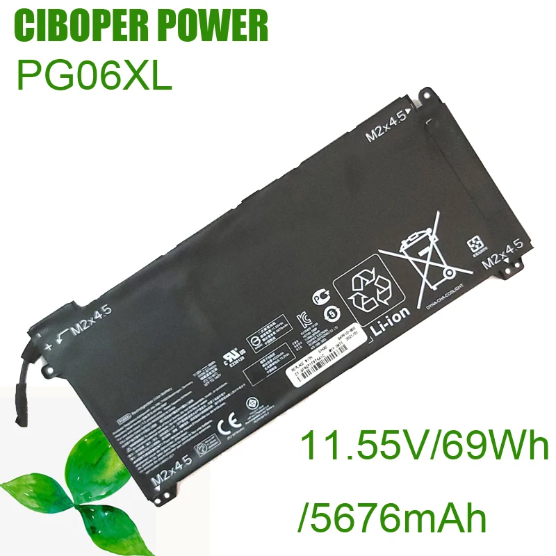CP batería del ordenador portátil PGO6XL PG06XL HSTNN-DB9F L48431-2C1 L48497-005 para Omen 15-dh 15-DH0006TX 15-dh0007TX 15-dh0008TX 15-dh0151TX