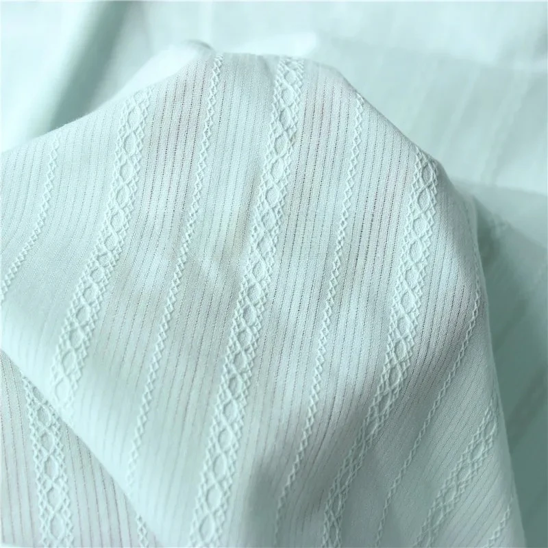 150x50cm Green Cotton Jacquard Idyllic Minimalist Sewing Fabric, Making Women's Shirt Skirt Children's Clothing Sewing Cloth