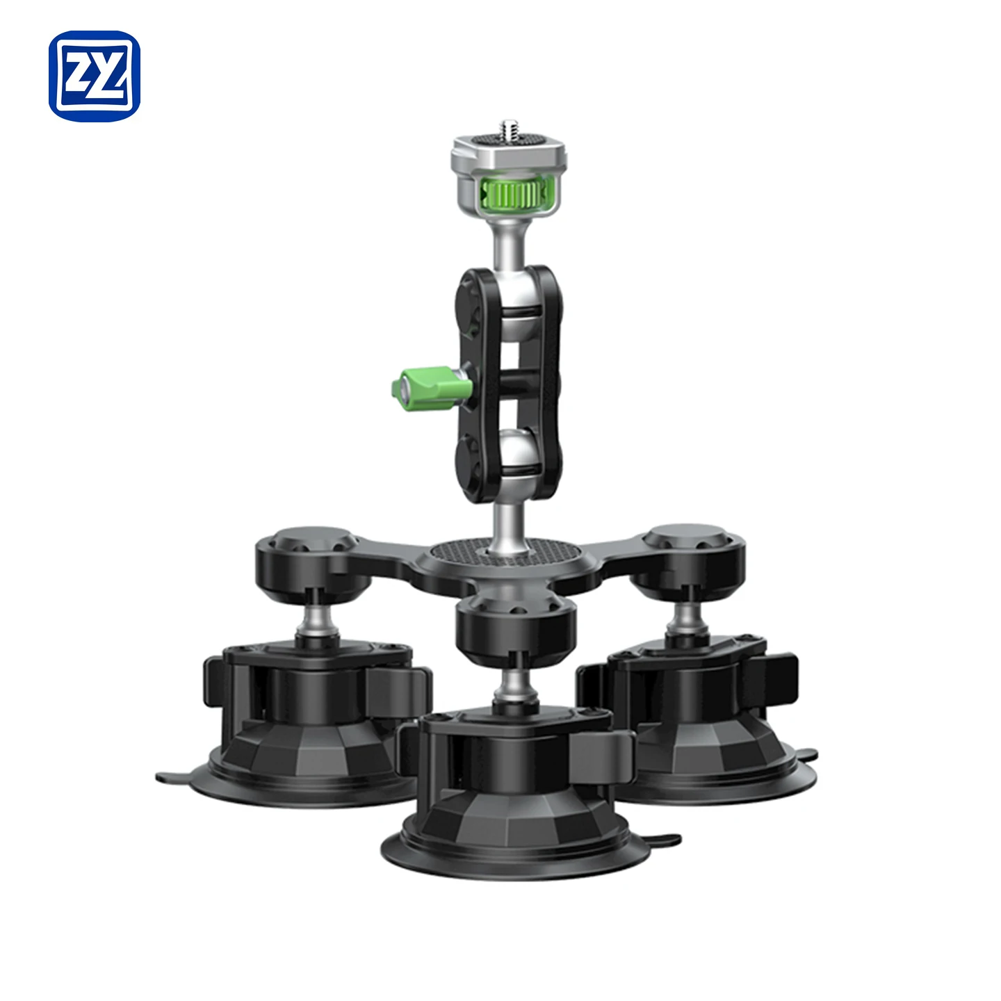 

Heavy Duty Triple Suction Cup Camera Stabilizer for Filming With 1/4"Screw Mount Adapter Phone Cage Ball Head Monitor Holder