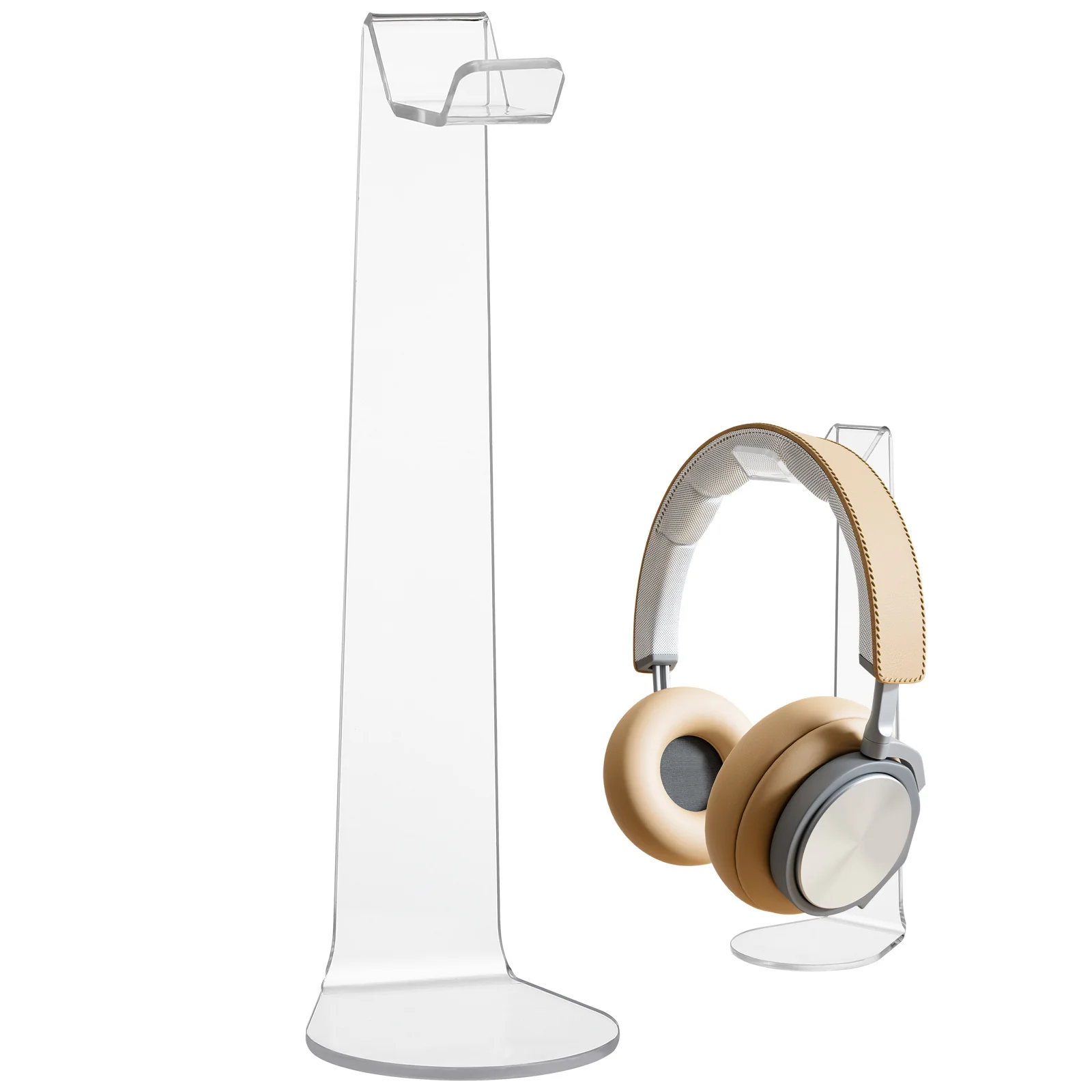 

Acrylic Headphone Holder Stand Desktop Hanger for Gaming Headsets Universal Storage Rack Space Saving Earphones Organizer