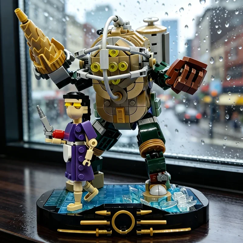 845pcs MOC Bioshock Big Daddy Bouncer And Little Sister Model Building Blocks Architecture Toys Christmas Gifts Education Kids
