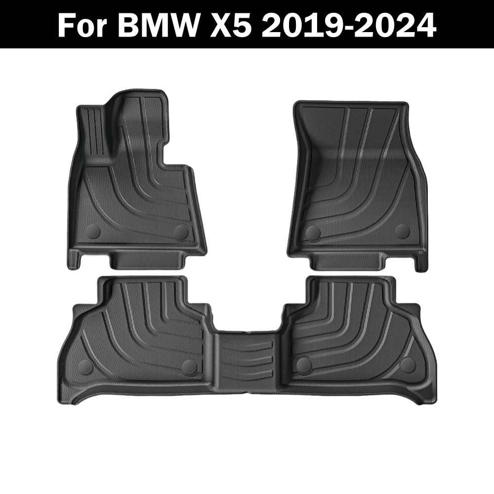 3D TPE Floor Mats For BMW X5 2019-2024 G05 Trunk Cargo Liner All Weather Floor Liner 2nd Row Seatback Protecter Mat