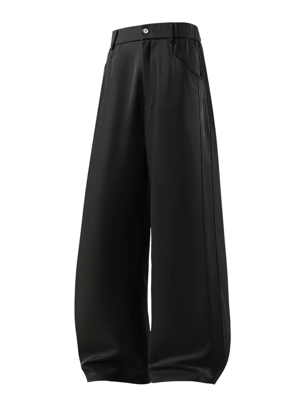 

Японские однотонные мужские повседневные брюки в винтажном стиле, летние, прямого кроя, классические, модные, универсальные, широкие, L-размер