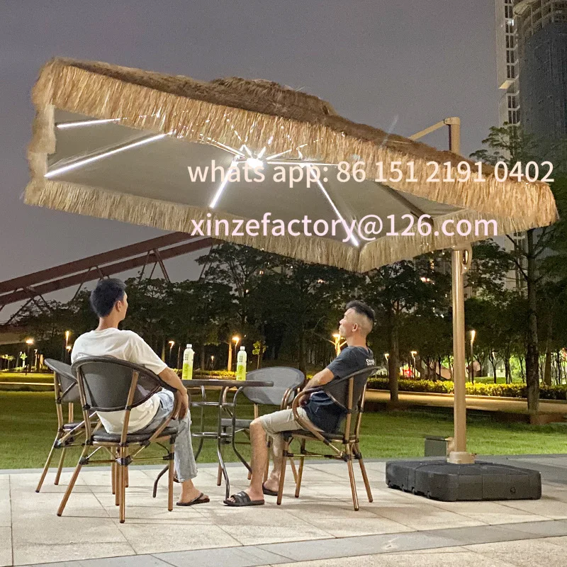 

Customizable Outdoor Parasol Thatched Homestay Camp Thatched Scenic Simulation Roman Banana Umbrella