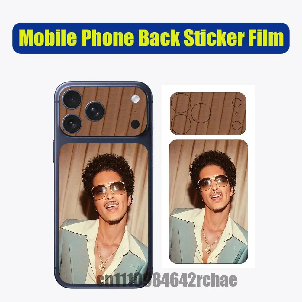 

For Phone Back Film Sticker iPhone 17 Pro Max Decal Skin Wrap DIY Custom Singer B-Bruno M-Mars Films Stickers Cover