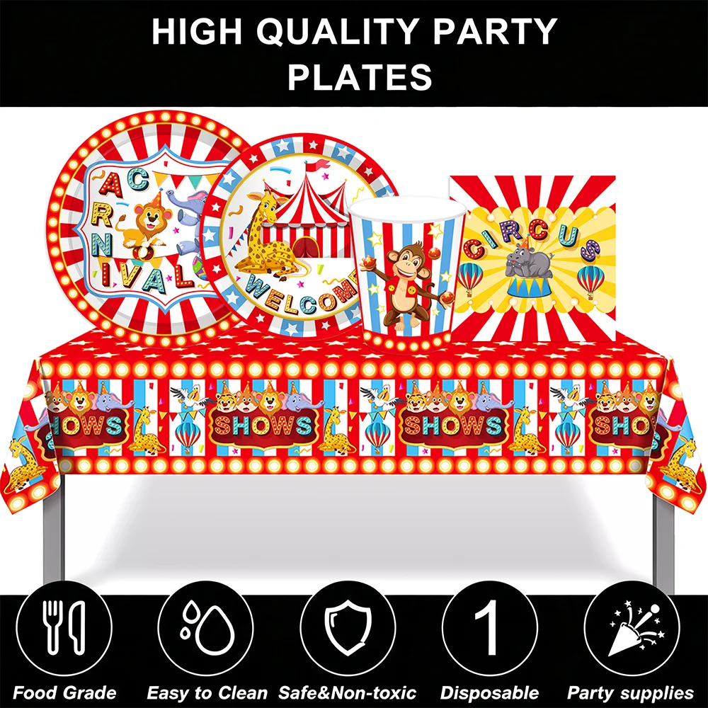 Circus Carnival Party Tablewar - Table Cloth Disposable review and price