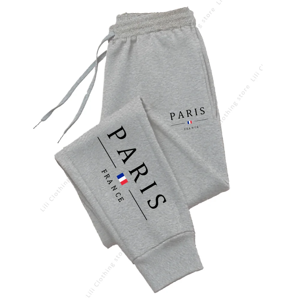 Мужские брюки PARIS с буквенным графическим принтом