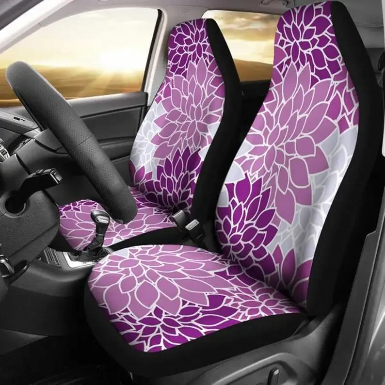 Purple Chrysanthemum, Flower Blossom, Flower Power-Car Seat Covers, Car Accessories, Gift for Her, Custom Seat Covers, Custom Ma