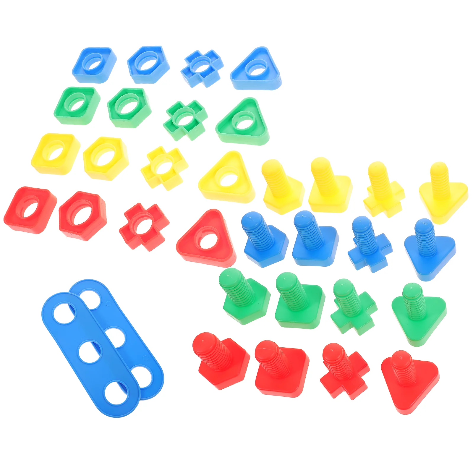 16 pares de brinquedos de parafuso, brinquedos de quebra-cabeça de correspondência de cores, brinquedos educativos de plástico para bebês e crianças, aprendizagem precoce