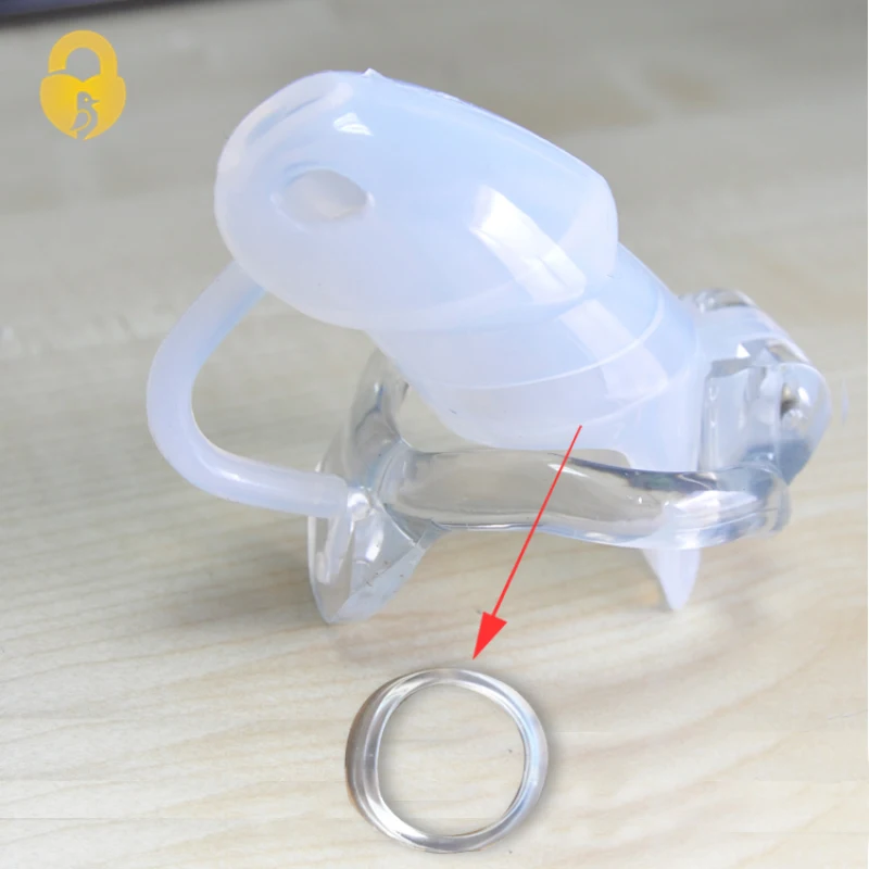 HT v3 Cock Cage Penis ring  Male Small Silicone Cage With fixed Resin Ring  Chastity Device  Adult Sex toys A360-1