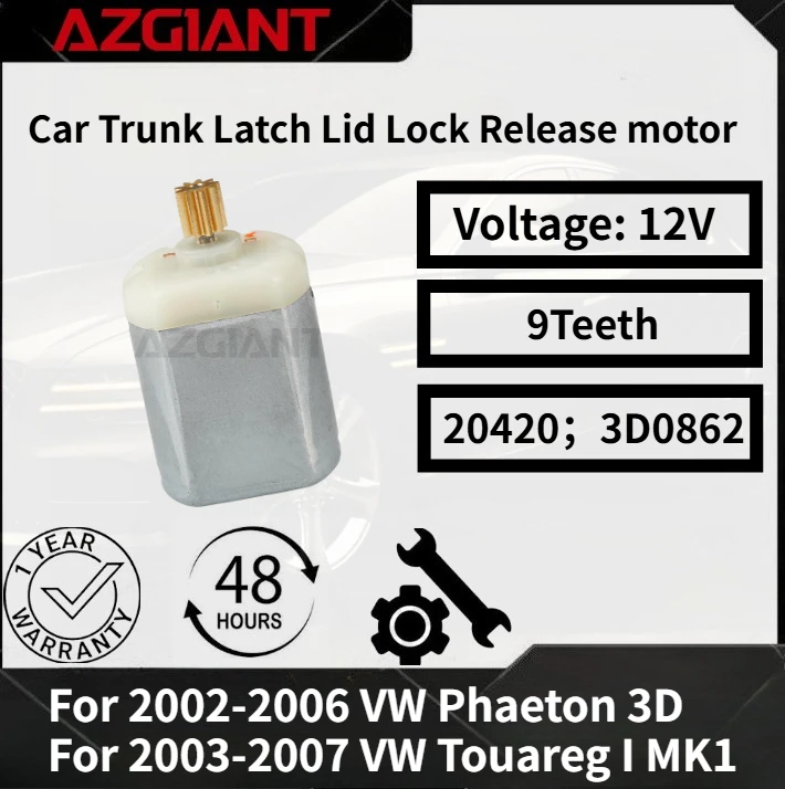 

For 2002-2006 VW Phaeton 3D/Touareg I MK1 2003-2007 Car Trunk Latch Lid Lock Release motor New high-quality replacement parts