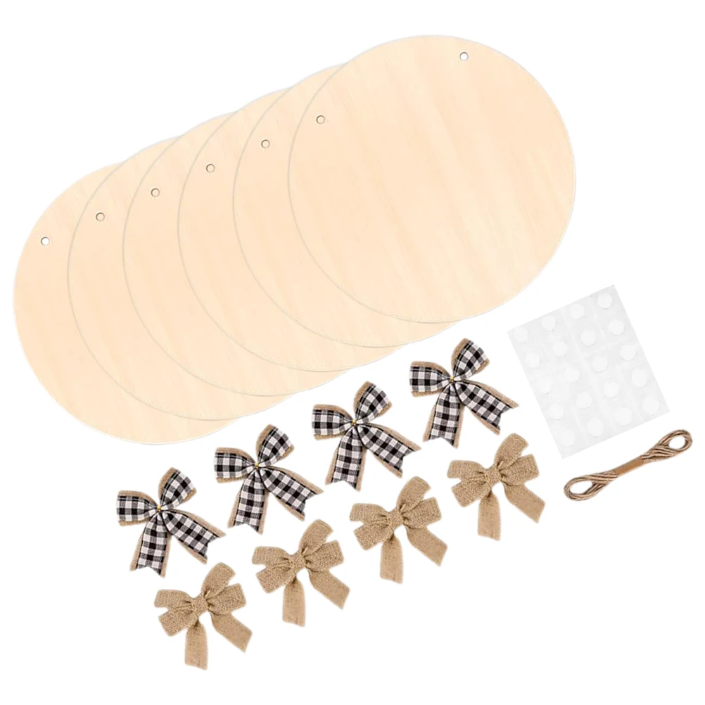 

1 set 1 Set Wood Cutouts Unfinished Round Slices Diy Crafts Wooden Chips Adorable Tags Party Supplies Wall Art Decorative Pieces