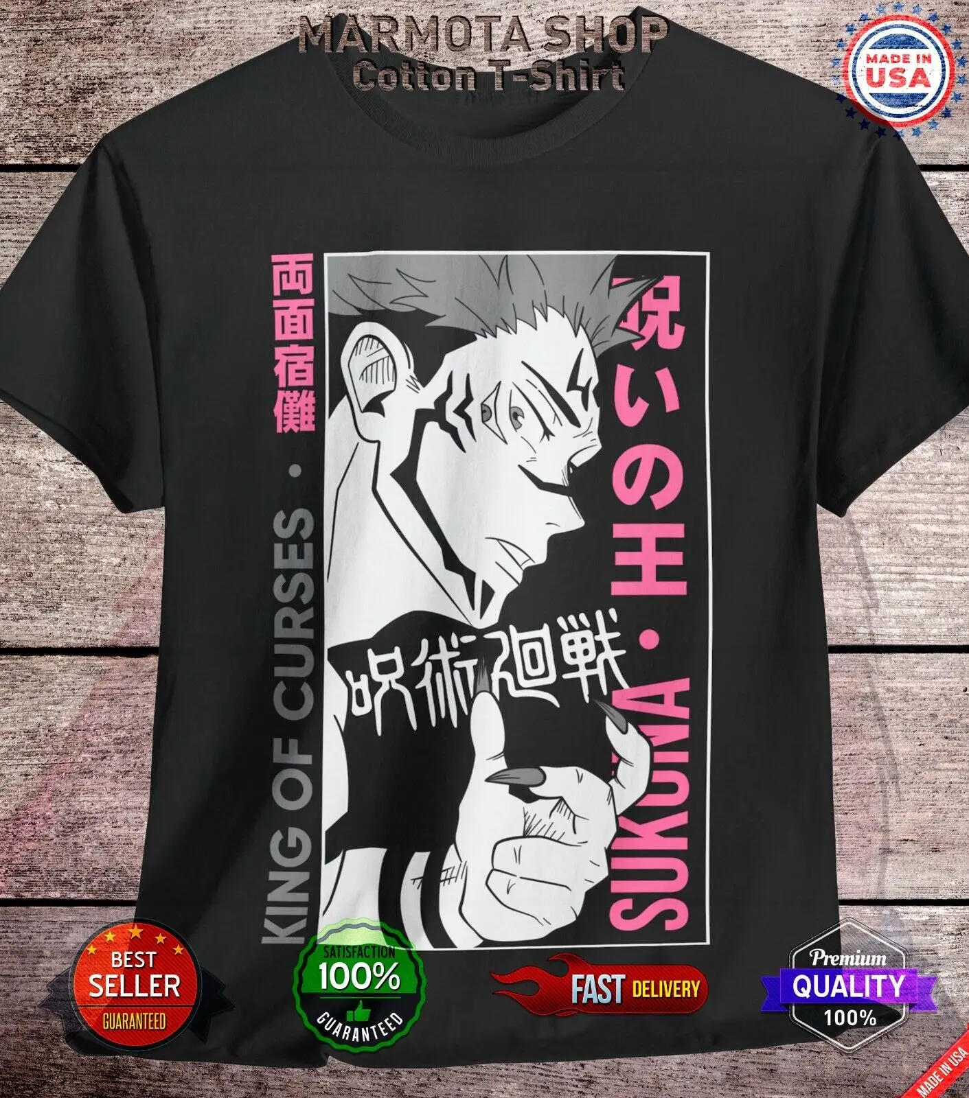 Sukuna Ryomen Jujutsu Kaisen T-Shirt Gojo Satoru Anime Japanese Tee Shirt JJK