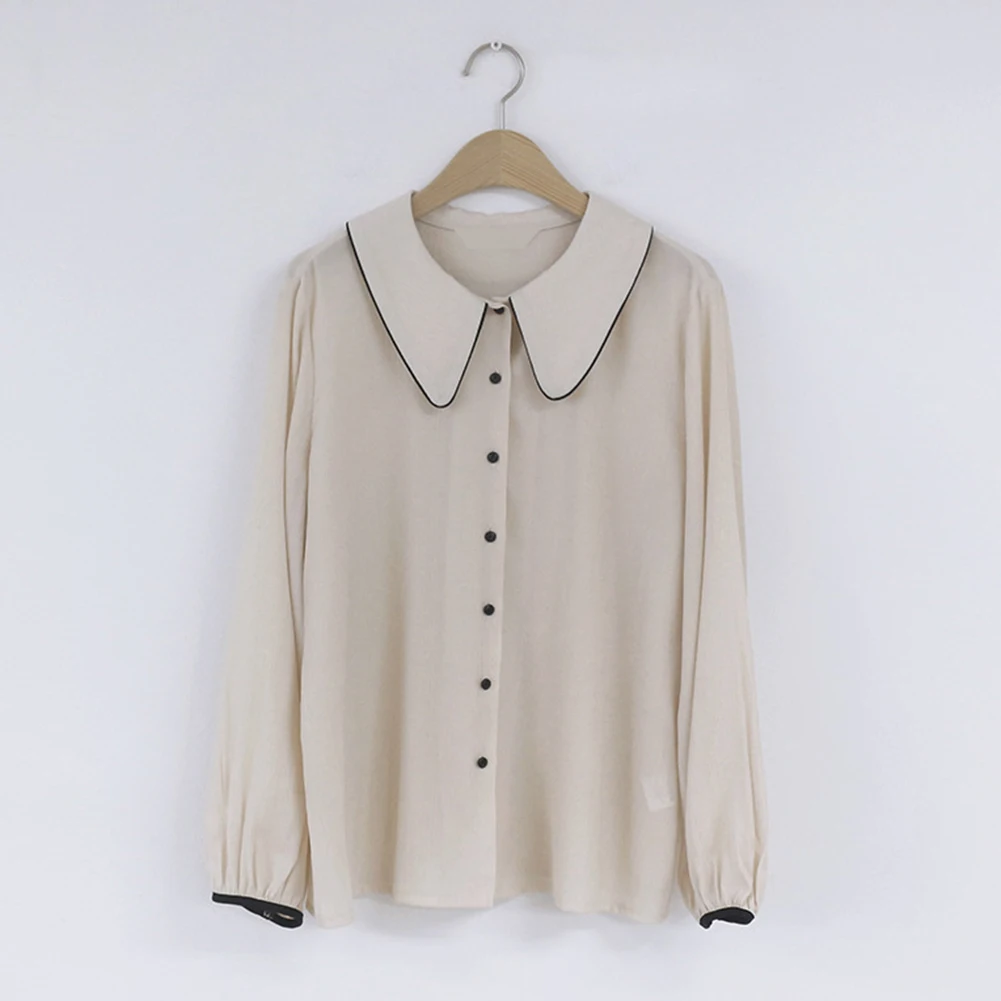 

Age-Reducing Fashion College Style Shirt Daily Outfit Casual Sport Style Long Sleeve Top Moderate Elasticity Polyester Fabric