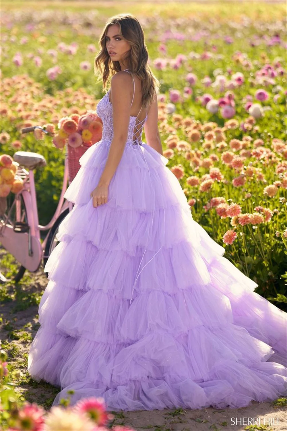 Amanda Lavender Heart Shaped Neck A-line Evening Dress Pleated Tulle Party Dress 2024 Spaghetti Strap فساتين مناسبة رسمية