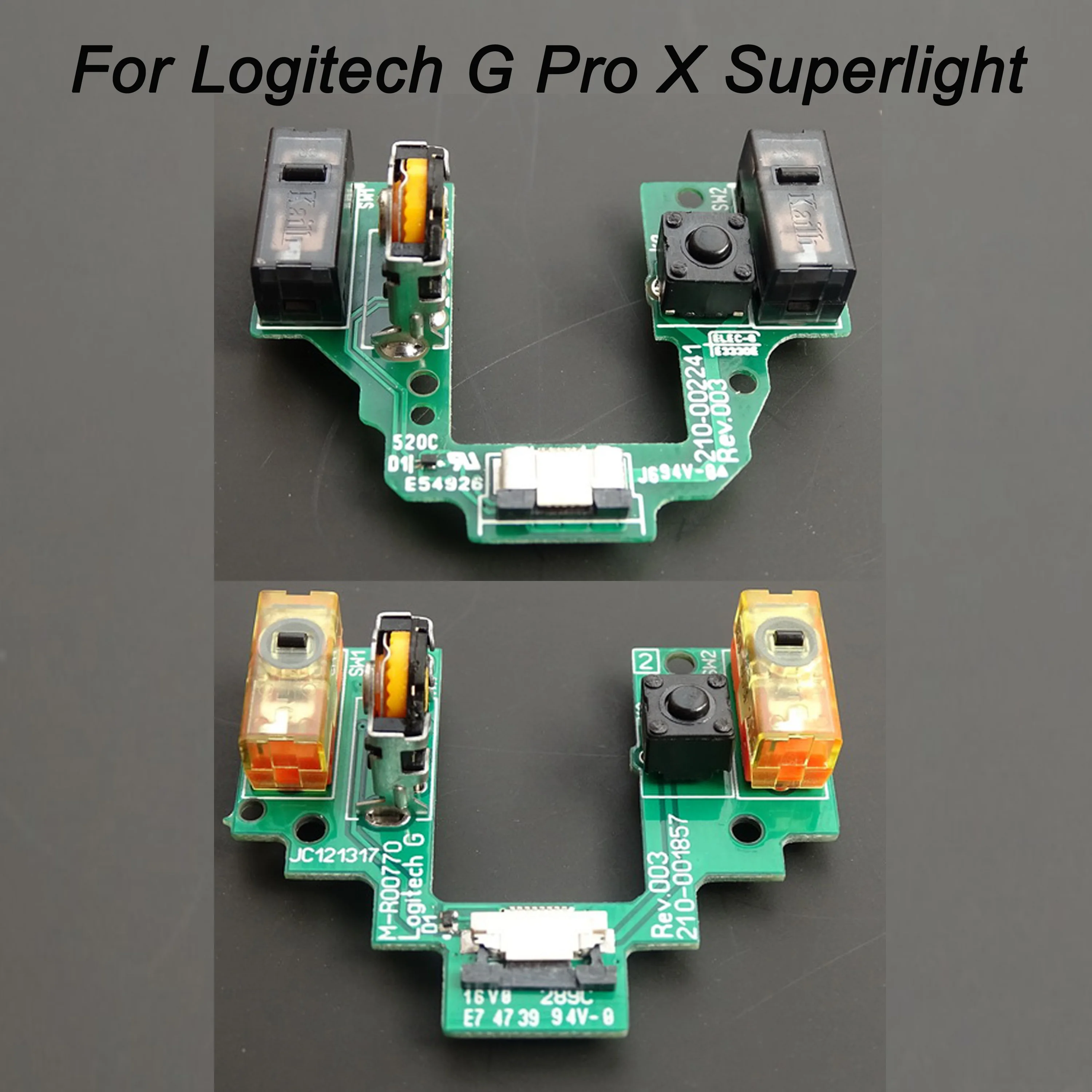 Mouse Switch Button Board Motherboard + Microswitch + Feet for Logitech G Pro X Superlight Wireless Gaming Mouse