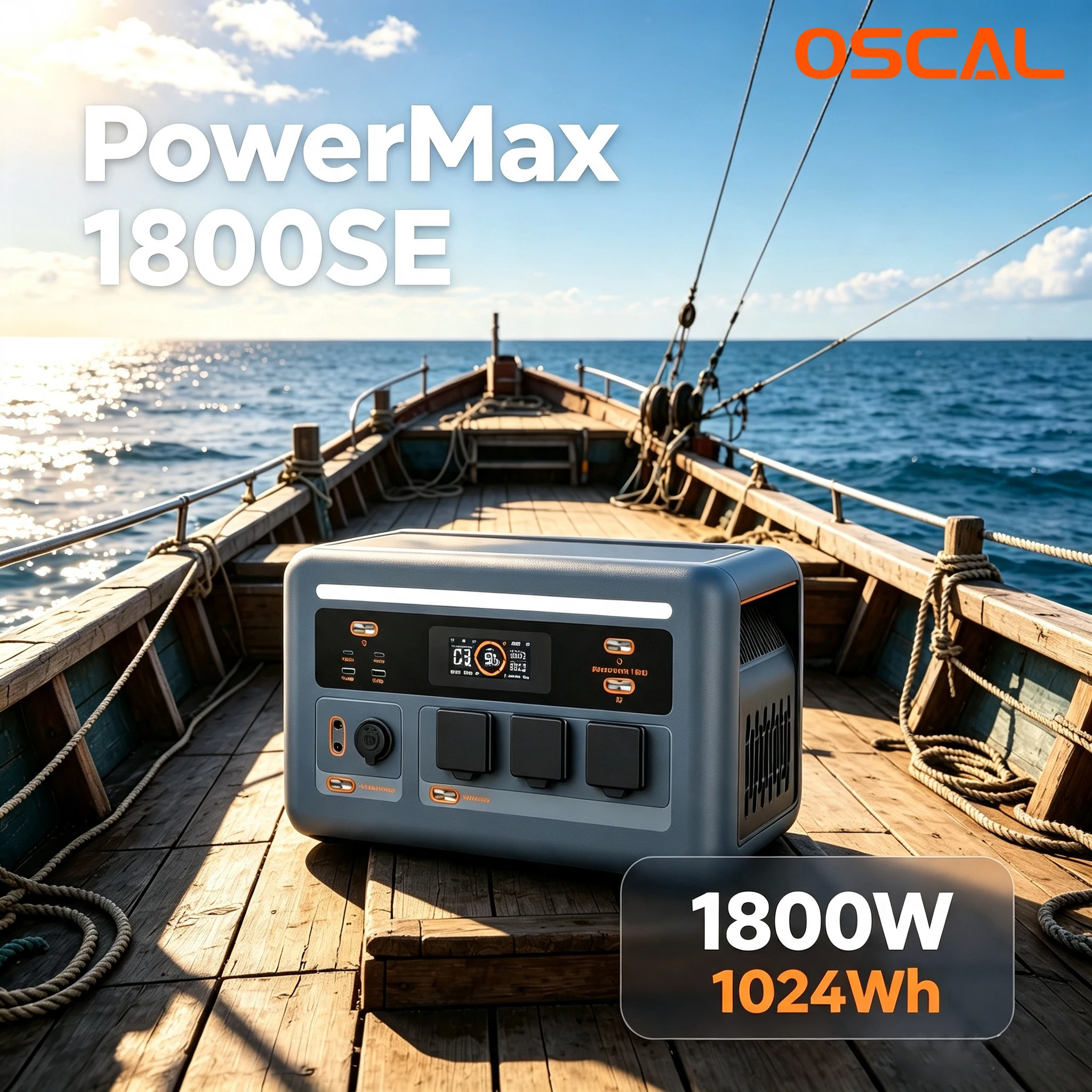 Image of [EU-Lager] Tragbare Powerstation 1800W Outdoor-Solargenerator Notstromversorgung für Camping, Angeln, Wohnmobil, Roadtrips und Outdoor-Abenteuer