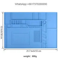 Mobile phone computer repair desk work mat Large silicone heat insulation pad Air gun soldering iron large welding table mat