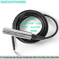 4-20mA Hydrostatic Level Sensor Transducer 0-1m 2m 3m 5m Probe Water Liquid Transmitter DC5V DC24V Water Level Meter